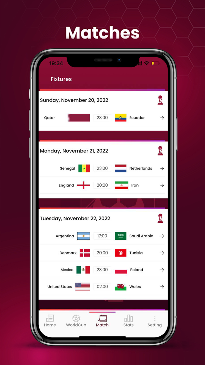 World Cup App - Live Football
