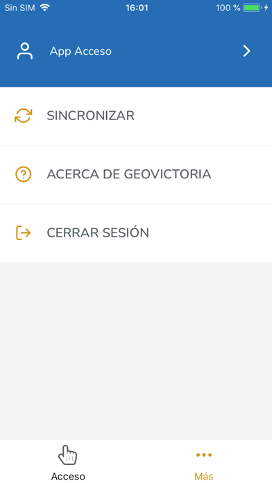 GeoVictoria Acceso Screenshot