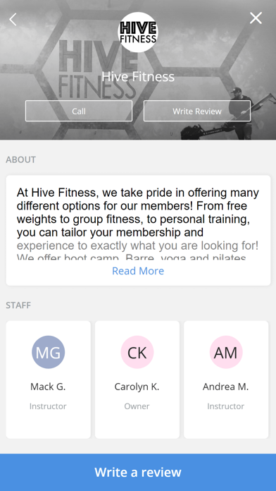 Hive Fitness Screenshot