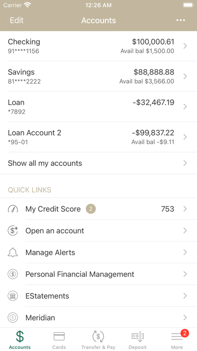EastpointeCCU Mobile Banking Screenshot