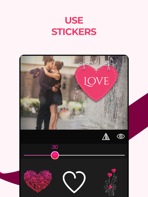 MyLove Photo for loving hearts iPad screenshot 2 - Photo & Video app