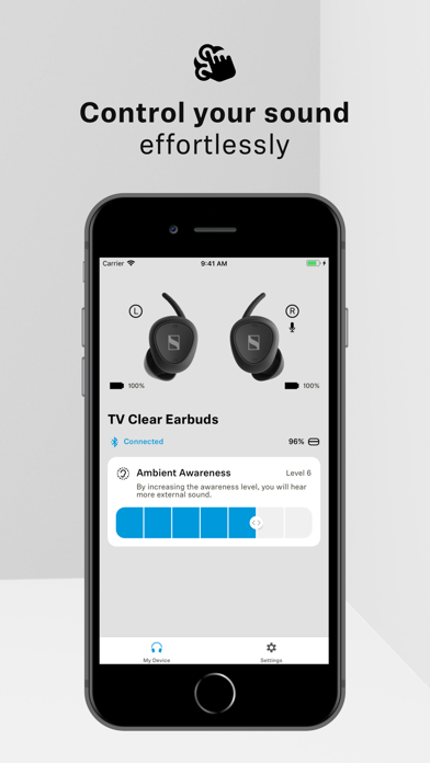 Sennheiser TV Clear App Screenshot
