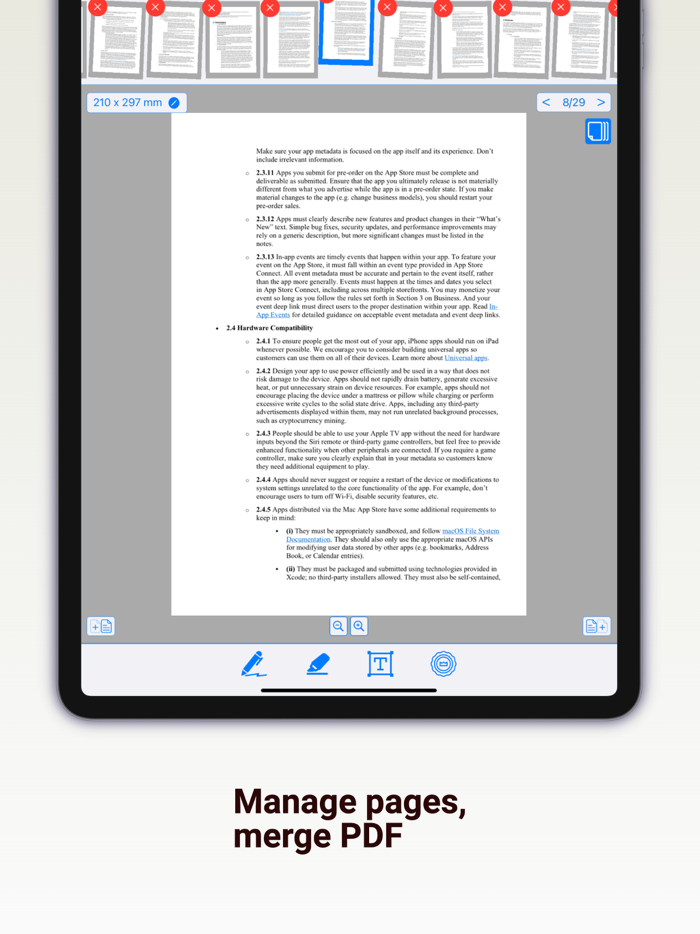 PDF Edit - create stamp sign