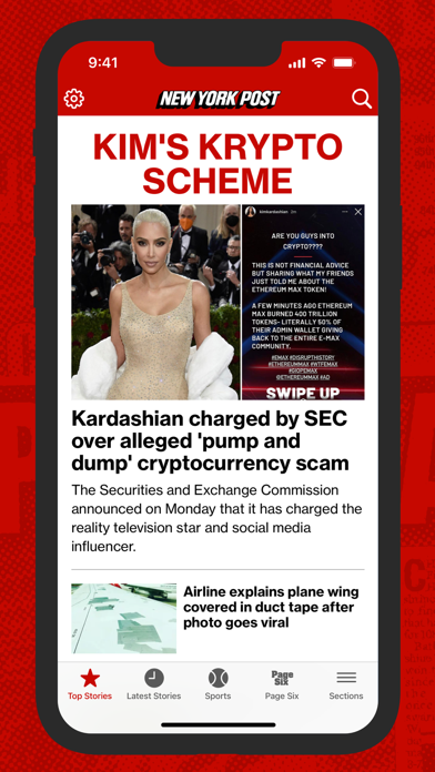 Screenshot #1 for New York Post for iPhone