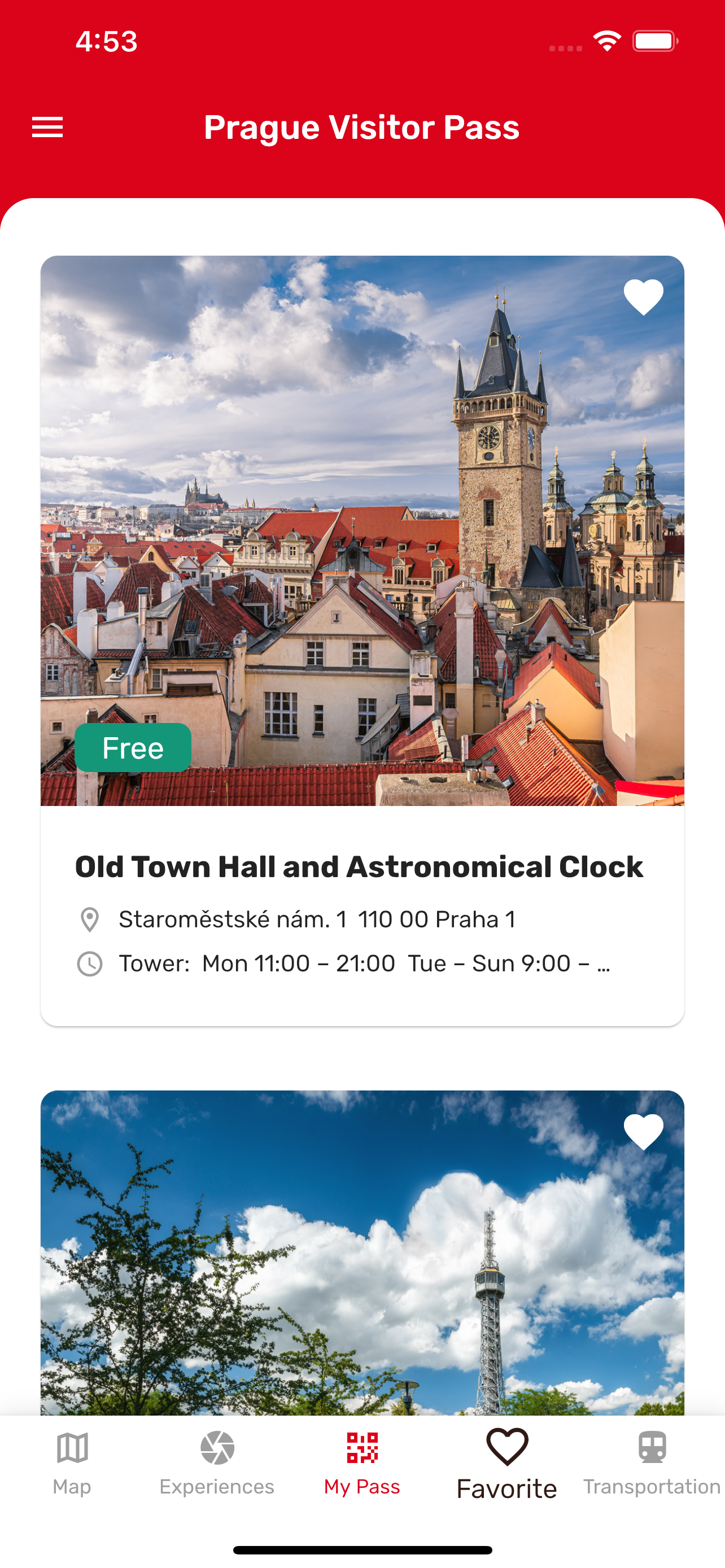 Prague Visitor Pass screenshot 3