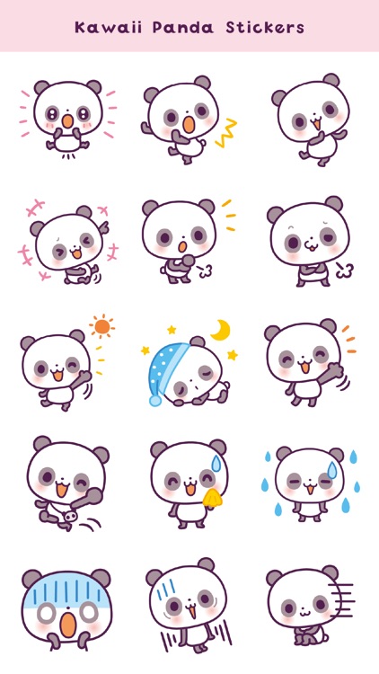 Kawaii Panda Stickers (Global) screenshot-3