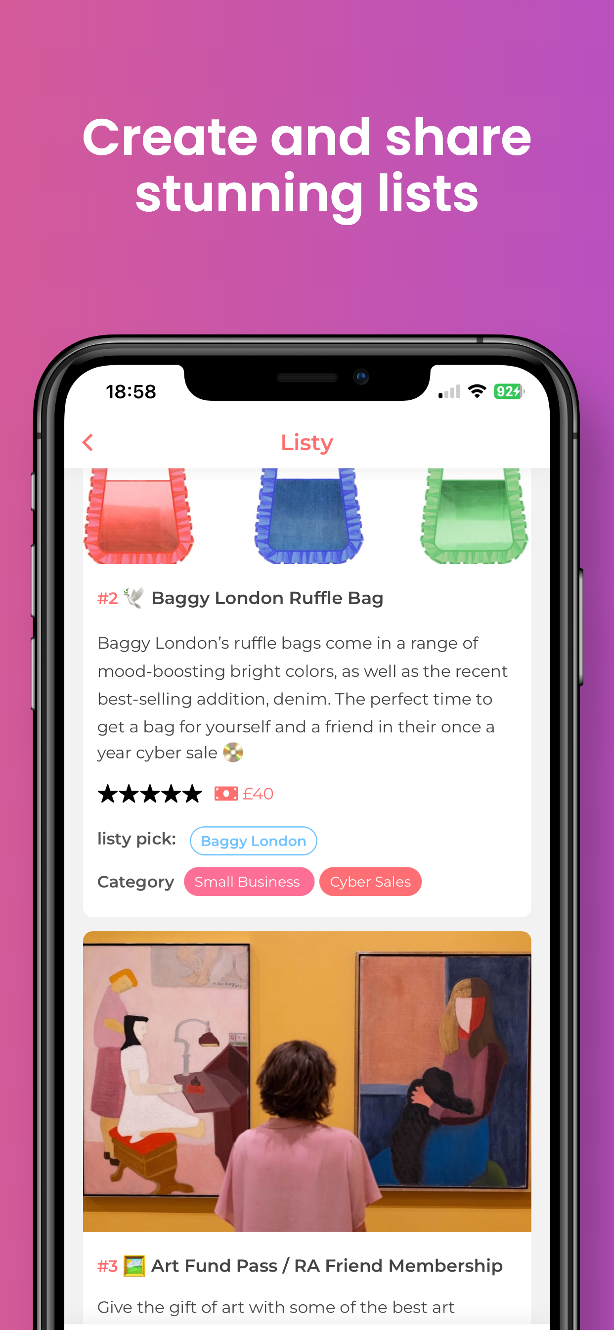 Listy - Your world listed