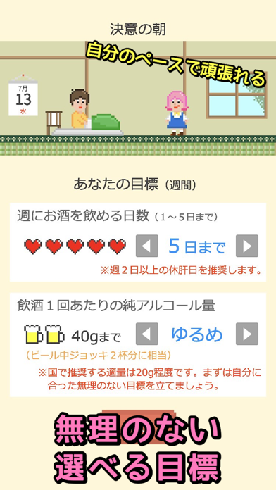 減酒記録アプリ - 飲酒チェッカー節子ちゃん Screenshot