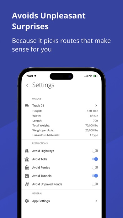 Route4Trucks - Truck GPS App Screenshot