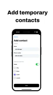 contactlist: temporary contact iphone screenshot 2