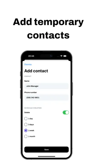 Contact List temporary contact screenshot 2