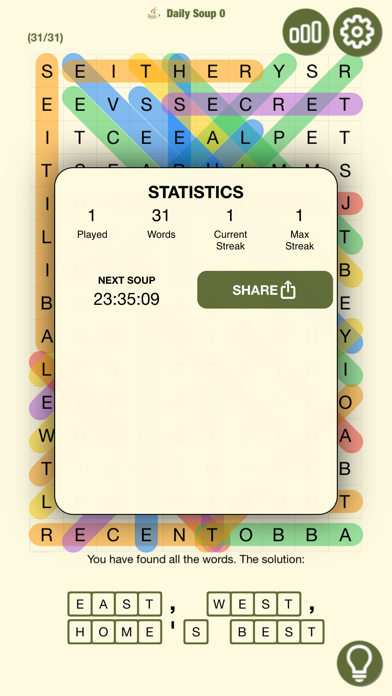 Daily Soup - Word Search Screenshot