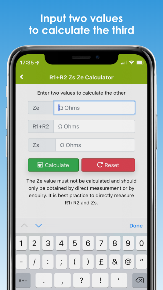 #1. R1+R2 Zs Ze Calculator (iOS) 由: Pro Certs Software Ltd