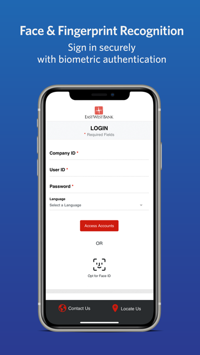East West Bank Business Mobile Screenshot