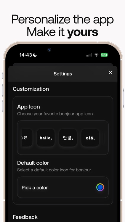 bonjour • diary with lock screenshot-5
