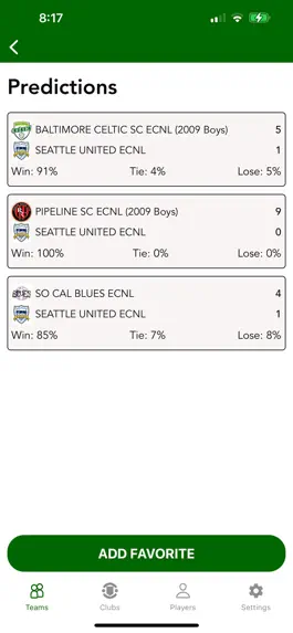 Game screenshot Soccer Rankings hack