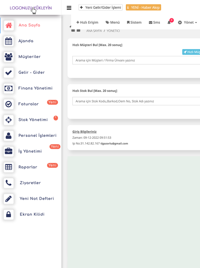 TR Cari – Müşteri Cari Hesap