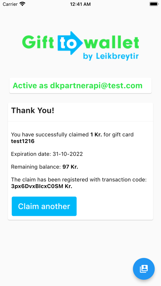 #5. Gift to Wallet POS (iOS) 由: Leikbreytir ehf.