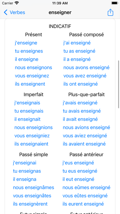 Screenshot #2 pour Conjugaison Française