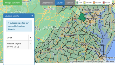 VMDAEC Outage Map Screenshot