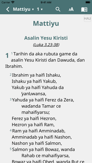Hausa Contemporary Bible Screenshot