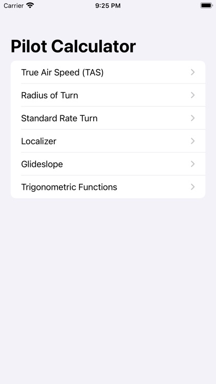 PiCal - Pilot Calculator