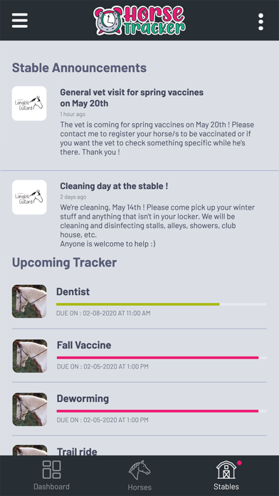 Horse Tracker Screenshot