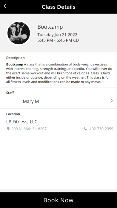LP Fitness Screenshot