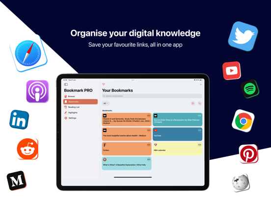 Bookmark PRO: Link Manager iPad app afbeelding 1