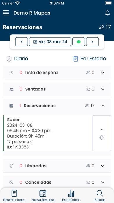 Gestión De Mesas Reservándonos Screenshot