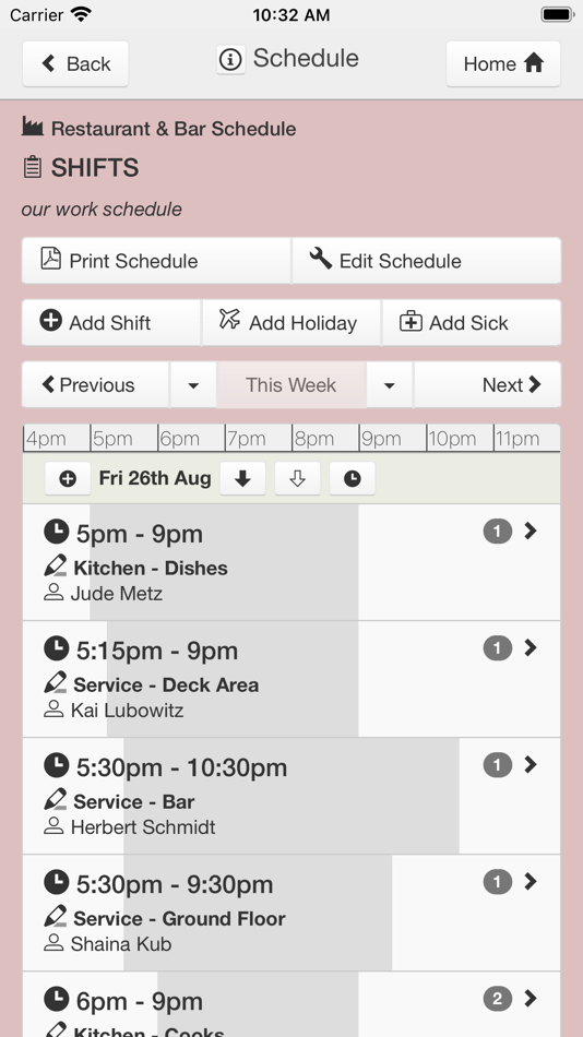 #7. ShiftApp - Employee Scheduling (iOS) 由: Jason Lee Limited