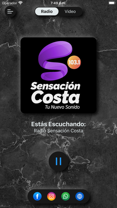 Radio Sensación Costa Screenshot