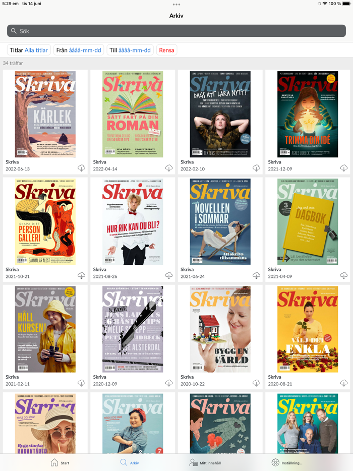 Tidningen Skriva e-tidning