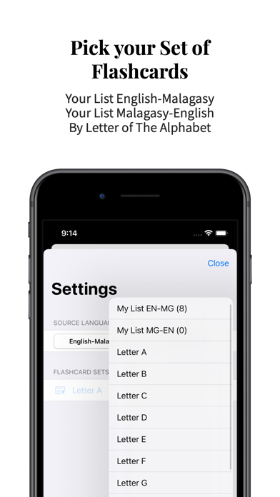 Malagasy Vocabulary Screenshot