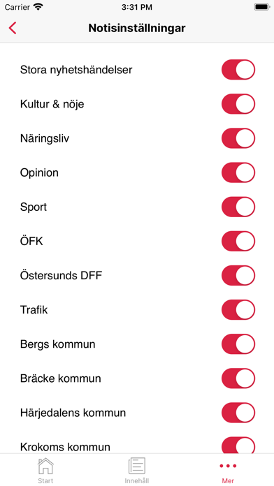 LT Östersund Nyhetsapp Screenshot