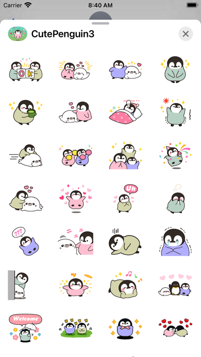 Cute Penguin 3 Stickers pack Screenshot