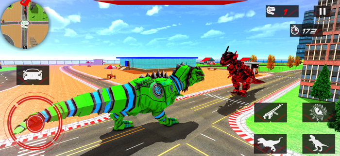 Dino Robot Car Transformation