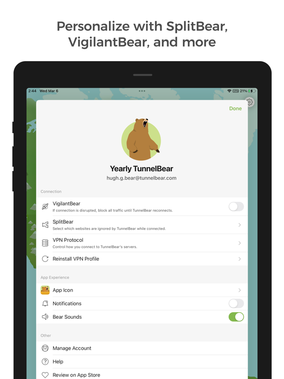 TunnelBear: Secure VPN & Wifiのおすすめ画像6