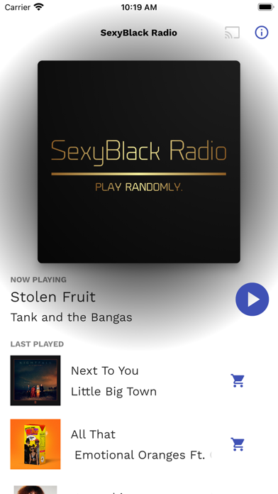 SexyBlack Radio Screenshot