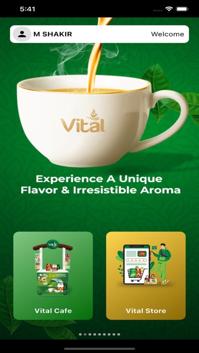 Vital Cafe App Screenshot