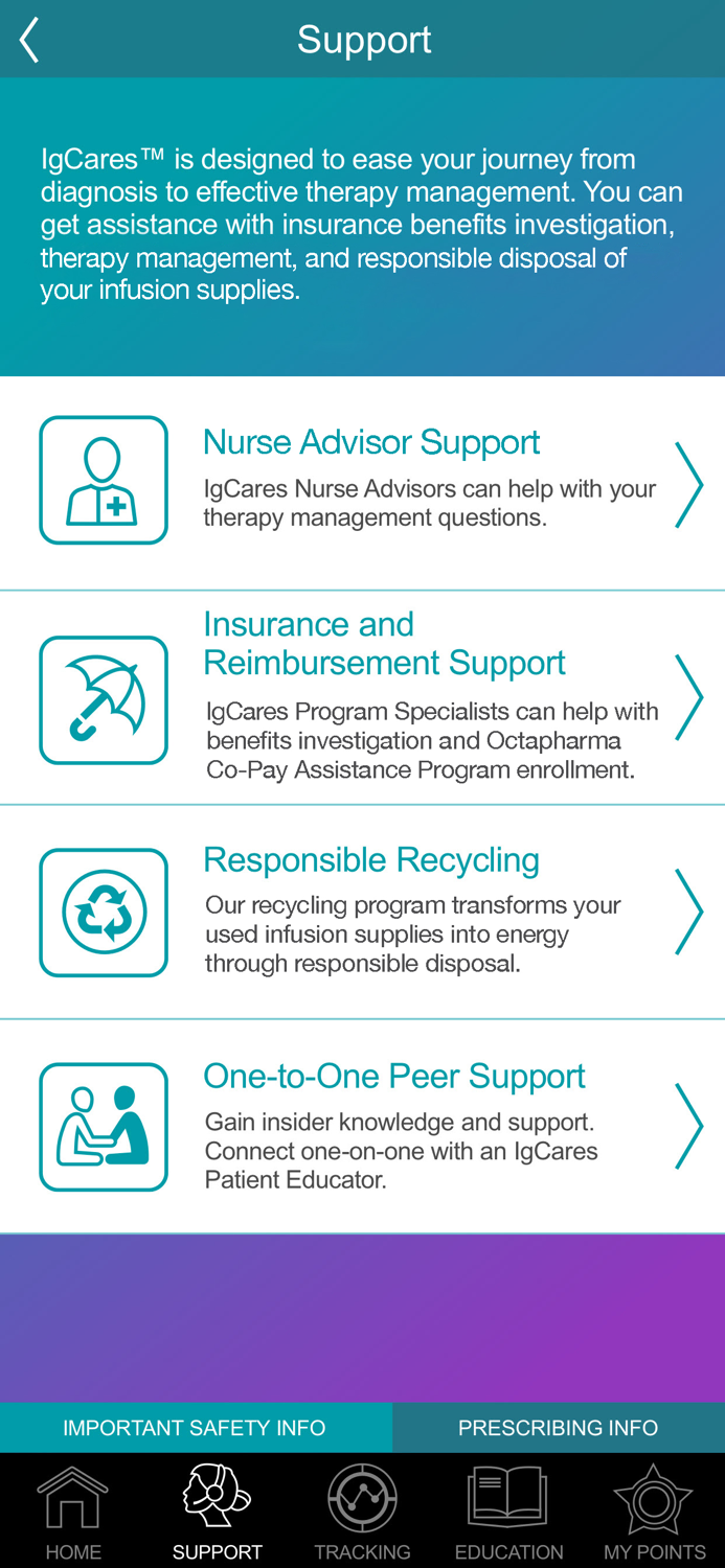 IgCares – Infusion Support