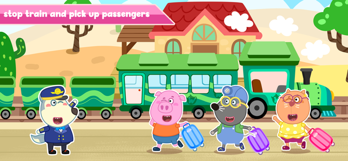 Wolfoo Train - Railway Station