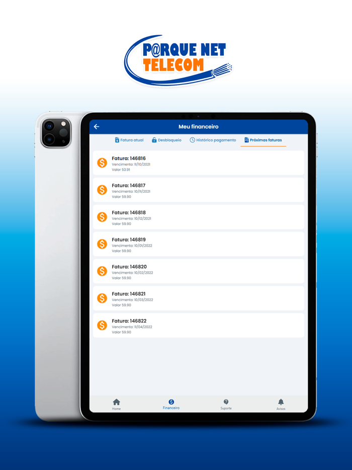 ParqueNet Telecom App Cliente