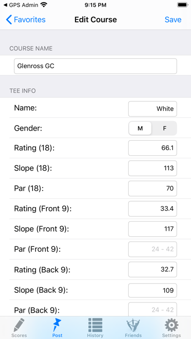 Golf Handicap Tracker & Scores Screenshot