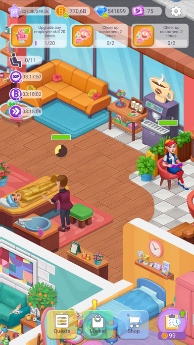 Beauty Tycoon: Hair Salon Game Screenshot