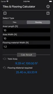 tiles and flooring calculator iphone screenshot 2