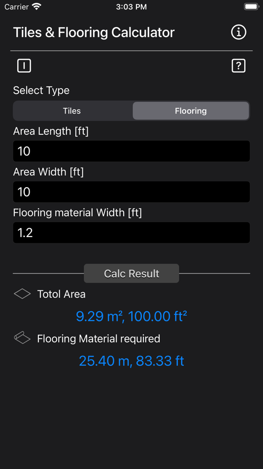 #2. Tiles and Flooring Calculator (iOS) By: Heng Jia Liang