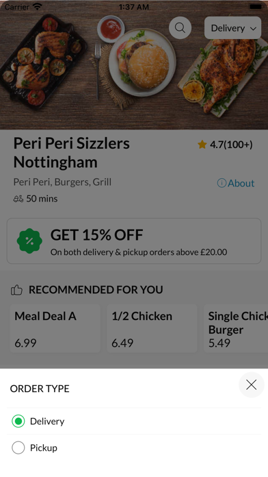 Peri Peri Sizzlers Nottingham Screenshot