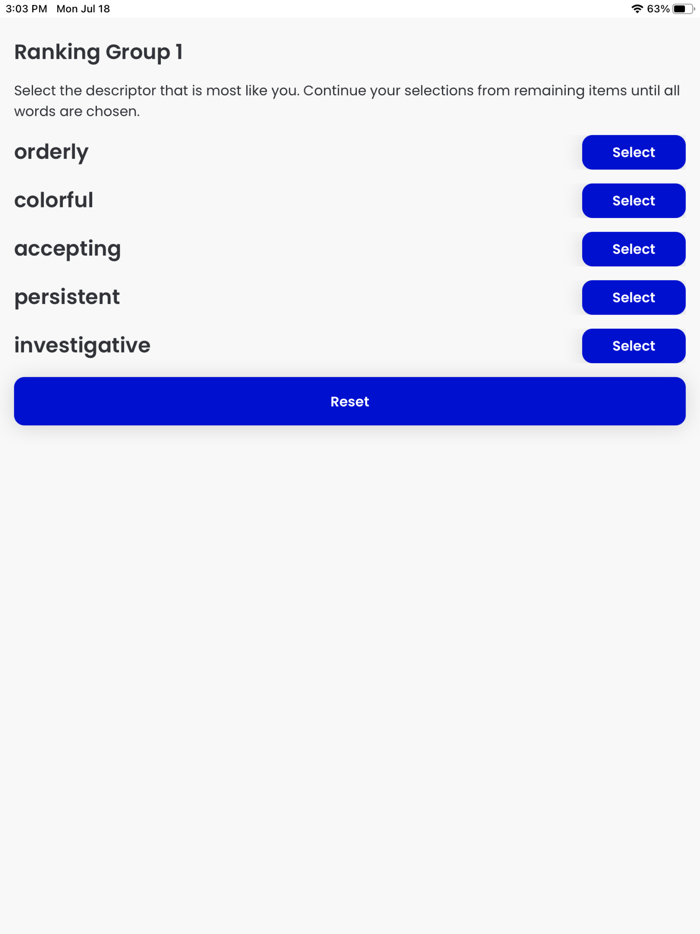 Personal Style Indicator Lite