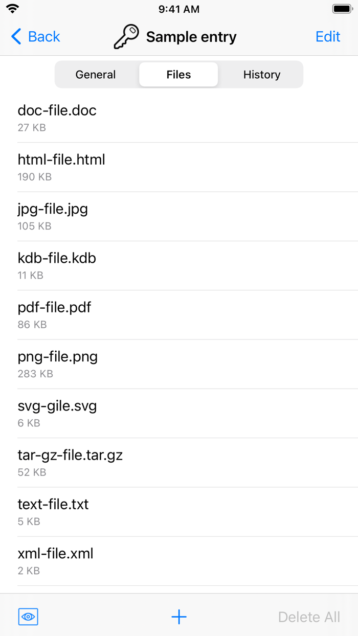 KeePassium KeePass passwords
